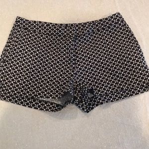 Black and white patterned shorts